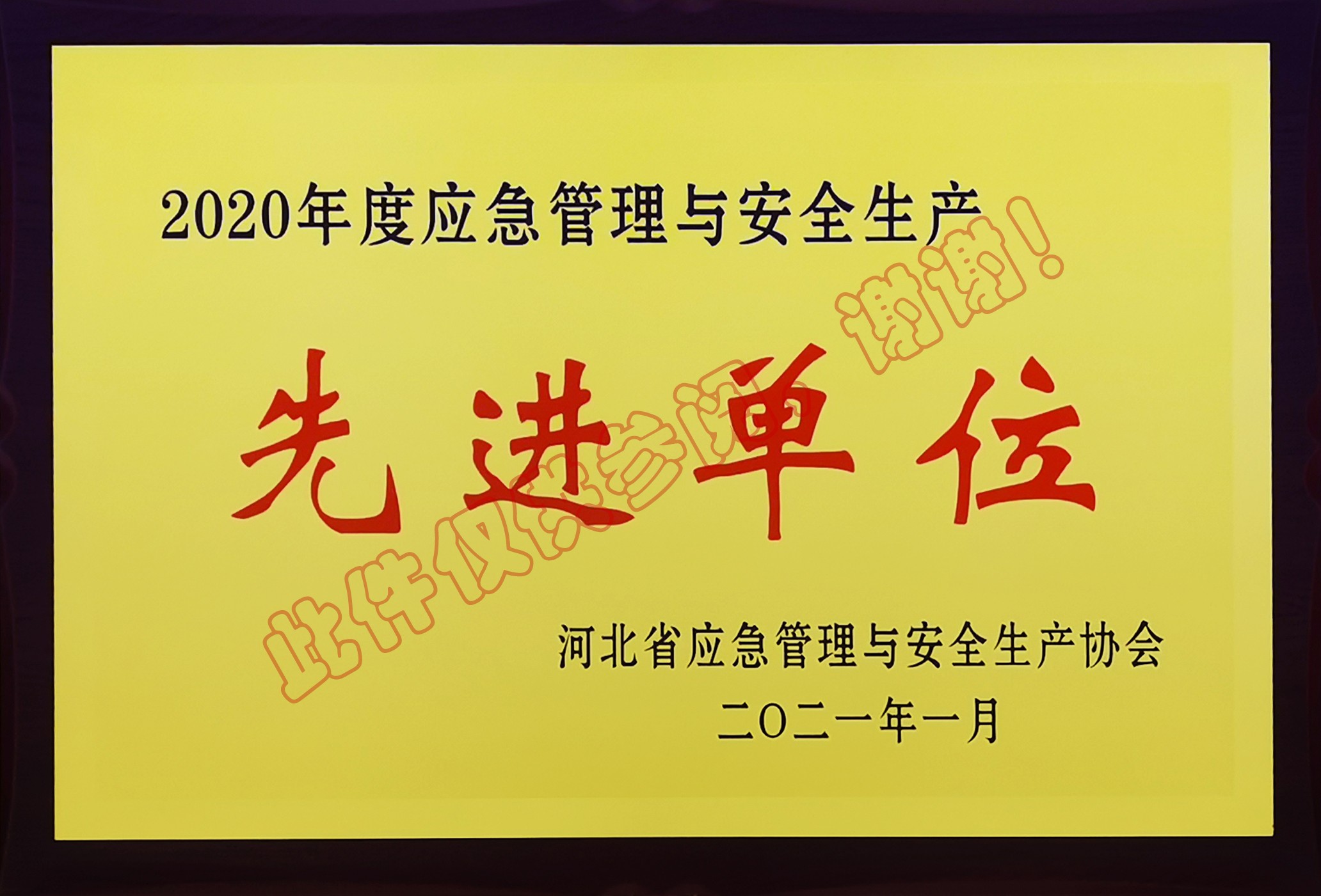 2020年度安全生產(chǎn)先進單位